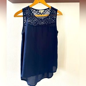 Lily White Navy Blouse